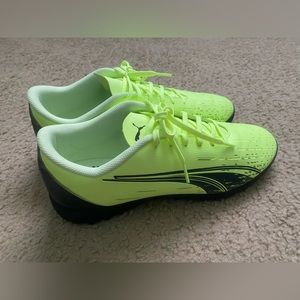 Puma Ultra Play TT Football Soccer Turf Shoes 106909-01 Lime Black Size 11